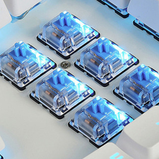 Dareu 达尔优 EK815 机械键盘 国产黑轴+EM910 鼠标 键鼠套装 白蓝色