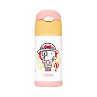 THERMOS 膳魔师 LION系列 FFI-403 Lion PY 儿童保温吸管杯 小小冒险家款 360ml 粉/黄色