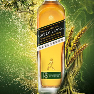 JOHNNIE WALKER 尊尼获加 绿牌 15年 调和 苏格兰威士忌 43%vol 750ml