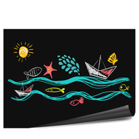 deli 得力 家用系列 50000 磁性软黑板贴 45*100cm