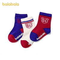 balabala 巴拉巴拉 儿童袜子 3双装
