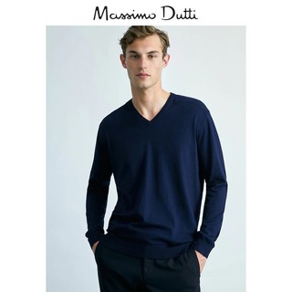 Massimo Dutti 00960429401 男士真丝针织衫