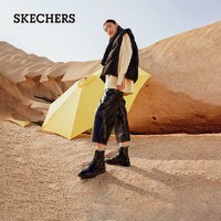 SKECHERS 斯凯奇 Skechers斯凯奇2021秋季新款休闲马丁靴女时尚百搭厚底中筒高帮靴