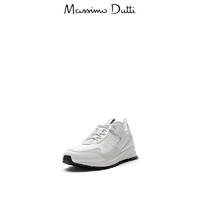 Massimo Dutti 男鞋 拼接设计皮革男士休闲运动鞋 12114850001