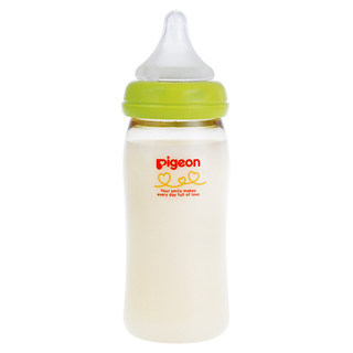 Pigeon 贝亲 PPSU奶瓶 240ml 绿色 M 3月+