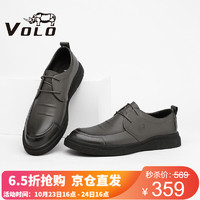 VOLO 犀牛（VOLO）男鞋商务休闲鞋男士皮鞋正装舒适鞋子男 灰色 286205891D 43