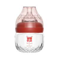 gb 好孩子 铂金系列 B80462 玻璃奶瓶 120ml 石榴红 0月+