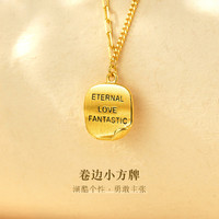 LUKFOOK JEWELLERY 六福珠宝 女士小方牌金项链 EFG30004