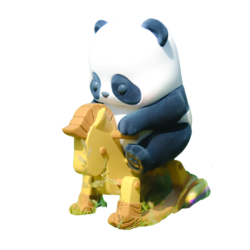 52TOYS Panda Roll 限定版300%木马摇摇乐