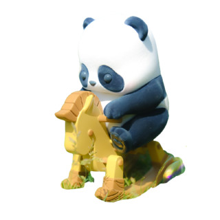 52TOYS 熊猫滚滚 Panda Roll 限定版 300%木马摇摇乐 手办