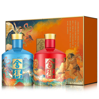 舍得 品味舍得 中国神话人物 夸父+嫦娥 52%vol 浓香型白酒 500ml*2瓶*4盒 礼盒装