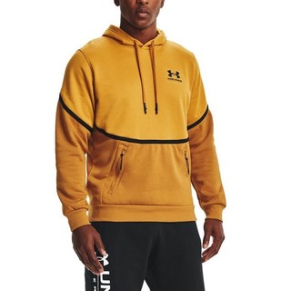 UNDER ARMOUR 安德玛 Rival AMP 男子抓绒卫衣 1357090-711 黄色 L