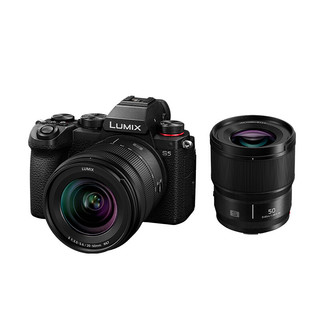 Panasonic 松下 LUMIX S5K 全画幅 微单相机 黑色 Lumix S 20-60mm F3.5 变焦镜头+50mm F1.8 定焦镜头 双头套机