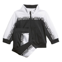 adidas ORIGINALS TRACKSUIT 男童运动套装 FM5494 黑色 104cm