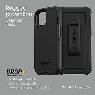 OtterBox Defender 系列无屏版手机壳,适用于 iPhone 13(仅限) - 黑色