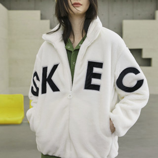 SKECHERS 斯凯奇 缤纷系列 女子针织外套 L321W219/0074 棉花糖白 XL