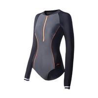 SPEEDO 速比涛 女子连体式泳衣 8116028815 黑色/灰色/橘色 32