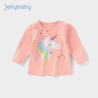 jellybaby 杰里贝比 女童秋装上衣1岁儿童春秋薄款婴儿打底衫洋气宝宝长袖T恤