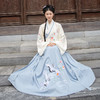 lixiangyuanchuang 理想原创汉服 明制汉服 鹤语烟 女士上袄一片式下裙 3米摆 浅蓝色 S
