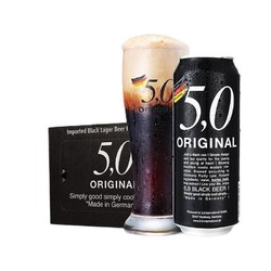 5.0 ORIGINAL 德国5,0黑啤原装进口啤酒500ml*24听整箱装德啤精酿世涛