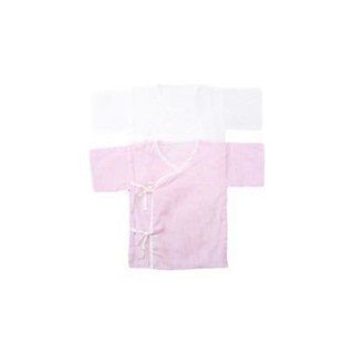 Purcotton 全棉时代 婴儿纯棉纱布和袍 短款 4件装 粉色+白色 66cm