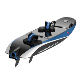 WaveShark 小鲨鱼 JetBoard 电动冲浪板 蓝白配色