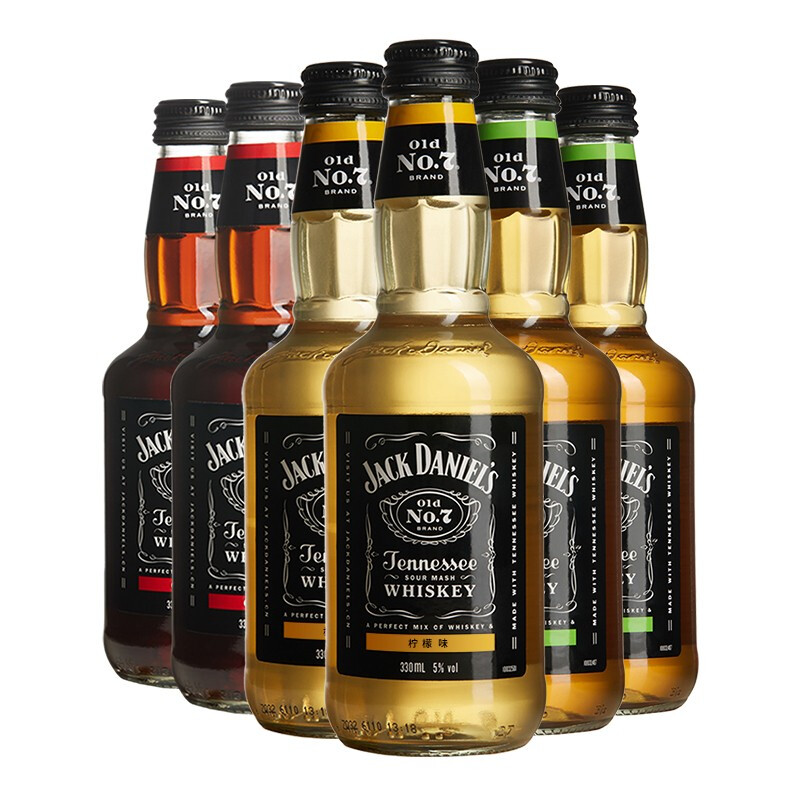 JACK DANIEL‘S 杰克丹尼 威士忌预调酒礼盒装 3口味 330ml*6瓶（可乐味+柠檬味+苹果味）