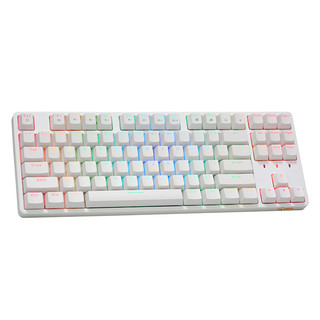 irok 艾石头 Fe-87 87键 有线机械键盘 白色 国产茶轴 RGB