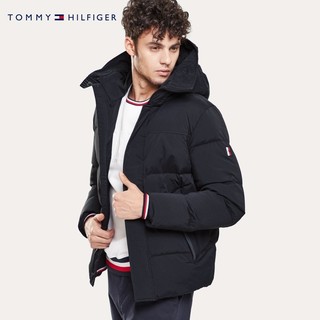 TOMMY HILFIGER 汤米·希尔费格 12908 男士灰鸭绒连帽羽绒服