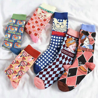 YUZHAOLIN 俞兆林 女士涂鸦插画袜 3双