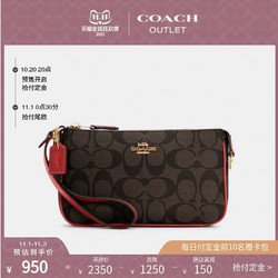 COACH 蔻驰 奥莱女士经典标志帆布NOLITA 19号手袋