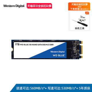 Western Digital 西部数据 WDS100T2B0B SSD固态硬盘m.2 1TB笔记本台式机电脑