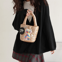 大英博物馆 花猫绗棉手拎斜挎包 创意时尚百搭通勤包 送女友新年礼物