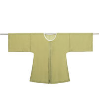 入巷间 明制汉服 谷雨 女士圆领对襟半袖短衫 茶色 S