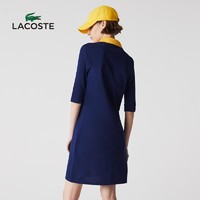 LACOSTE 拉科斯特 EF0602 女士法式拼色Polo短袖连衣裙