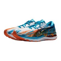 ASICS 亚瑟士 Gel-Nimbus 23 男子跑鞋 1011B153-400 白色/蓝色/橙色 43.5