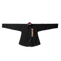金钗记 明制汉服 花间舞 女士立领上衫 黑色 S