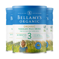 黑卡会员：BELLAMY'S 贝拉米 有机婴幼儿奶粉 3段 900g*3罐