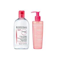 BIODERMA 贝德玛 舒妍卸妆护肤套装 (多效洁肤液500ml+修护洁肤凝胶200ml)