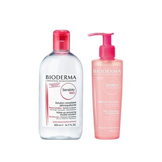 BIODERMA 贝德玛 舒妍卸妆护肤套装 (多效洁肤液500ml+修护洁肤凝胶200ml)