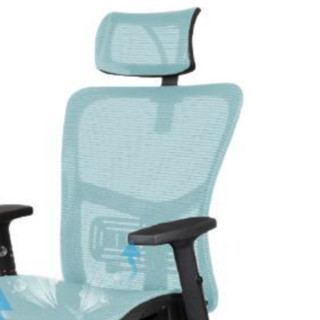 Gedeli 歌德利 轻办公系列 G19 人体工学电脑椅 冰川蓝 镂空坐垫+钢制脚款