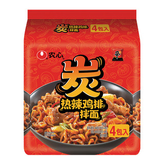 NONGSHIM 农心 炭 热辣鸡排拌面 136g*4袋