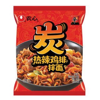 NONGSHIM 农心 炭 热辣鸡排拌面 136g*4袋