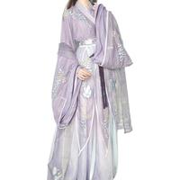 抚绸衣庄 魏晋汉服 女士三层大袖襦齐腰下裙裙片 紫色 L