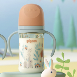 自然实感第三代FUN系列 AA218 PPSU奶瓶 彩绘款 240ml 丛林小兔 M码 3月+