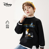 Disney baby 男童加绒圆领卫衣