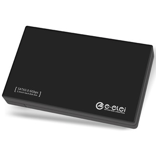 e-elei e磊 EL-31 3.5英寸 SATA移动硬盘盒 USB 3.0 Type-B 黑色