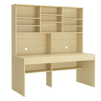 蓝木槿 台式家用电脑桌 木纹色