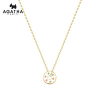 AGATHA 瑷嘉莎925银项链女气质双面佩戴饰品锁骨链女