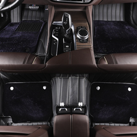 五福金牛 荣耀系列 车用脚垫 皮革丝圈 典雅黑